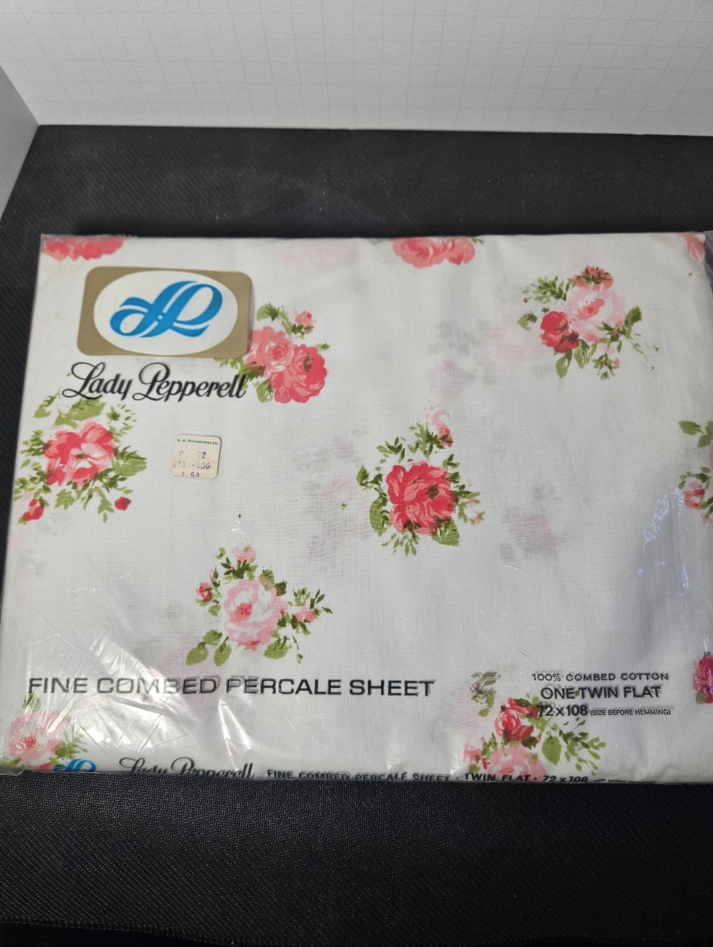 Vintage Lady Pepperell Twin Flat Sheet